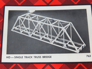 HO Scale Campbell 763-850 Single Track Truss Bridge Building Craftsman Kit