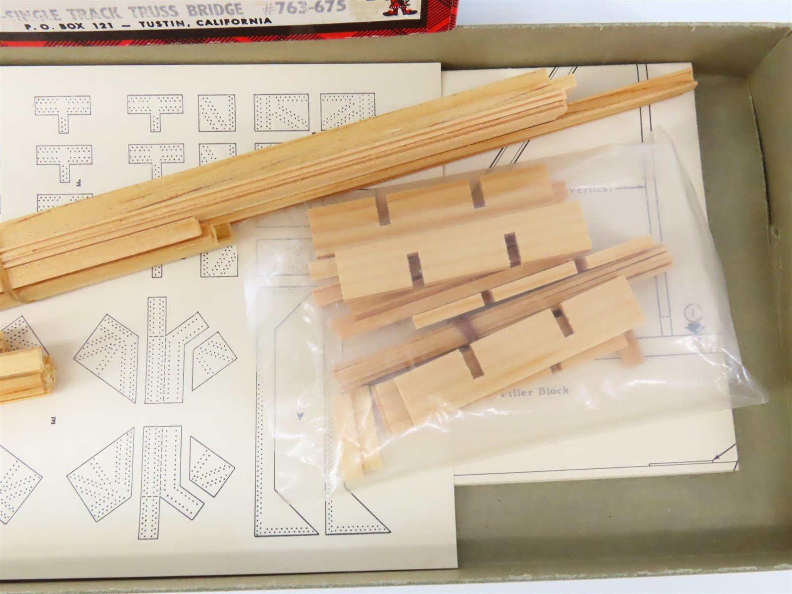 HO Scale Campbell 763-675 Single Track Truss Bridge Building Craftsman Kit