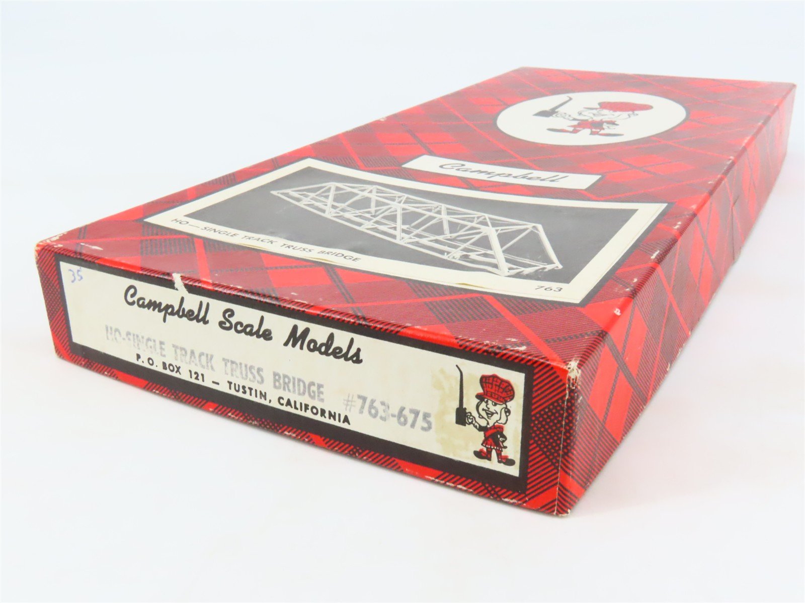 HO Scale Campbell 763-675 Single Track Truss Bridge Building Craftsman Kit