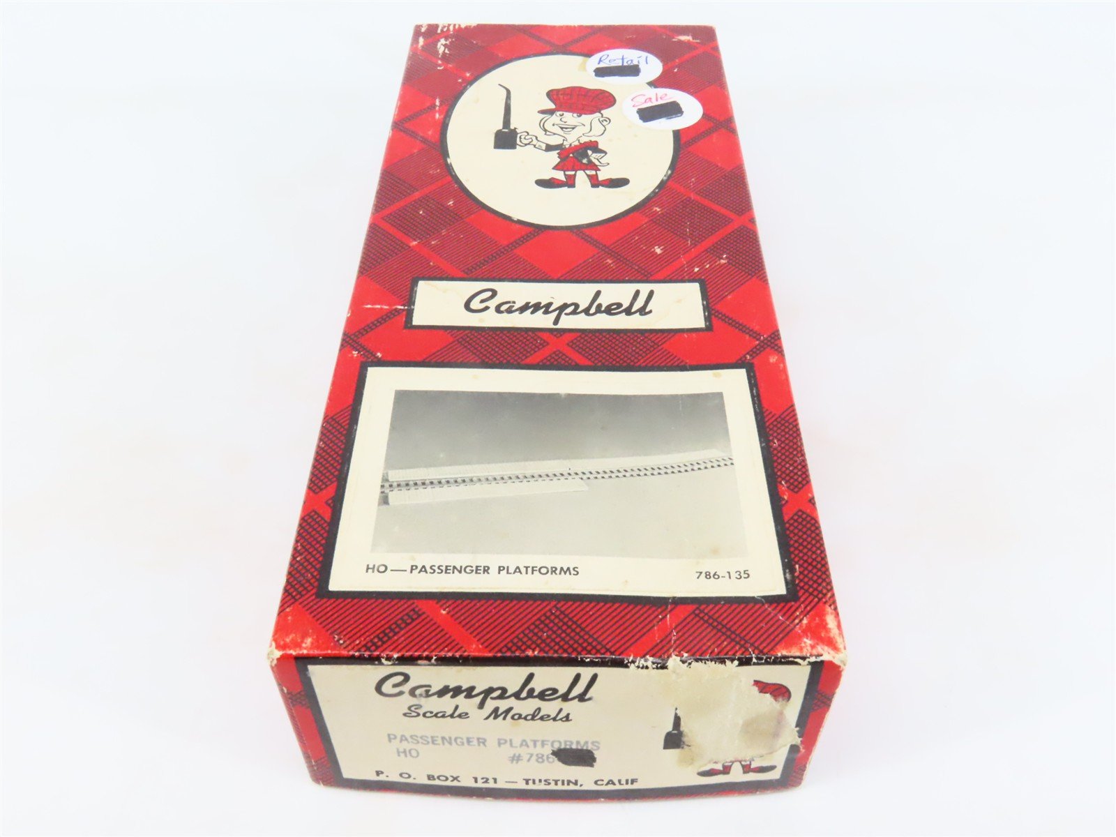 HO Scale Campbell 786 Passenger Platforms Building Craftsman Kit