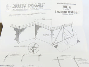 HO Scale Alloy Forms H-2009 Chainlink Fence Building Kit