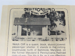 HO White Ground 2 MA&PA RR Notch Cliff Passenger Shelter Building Craftsman Kit