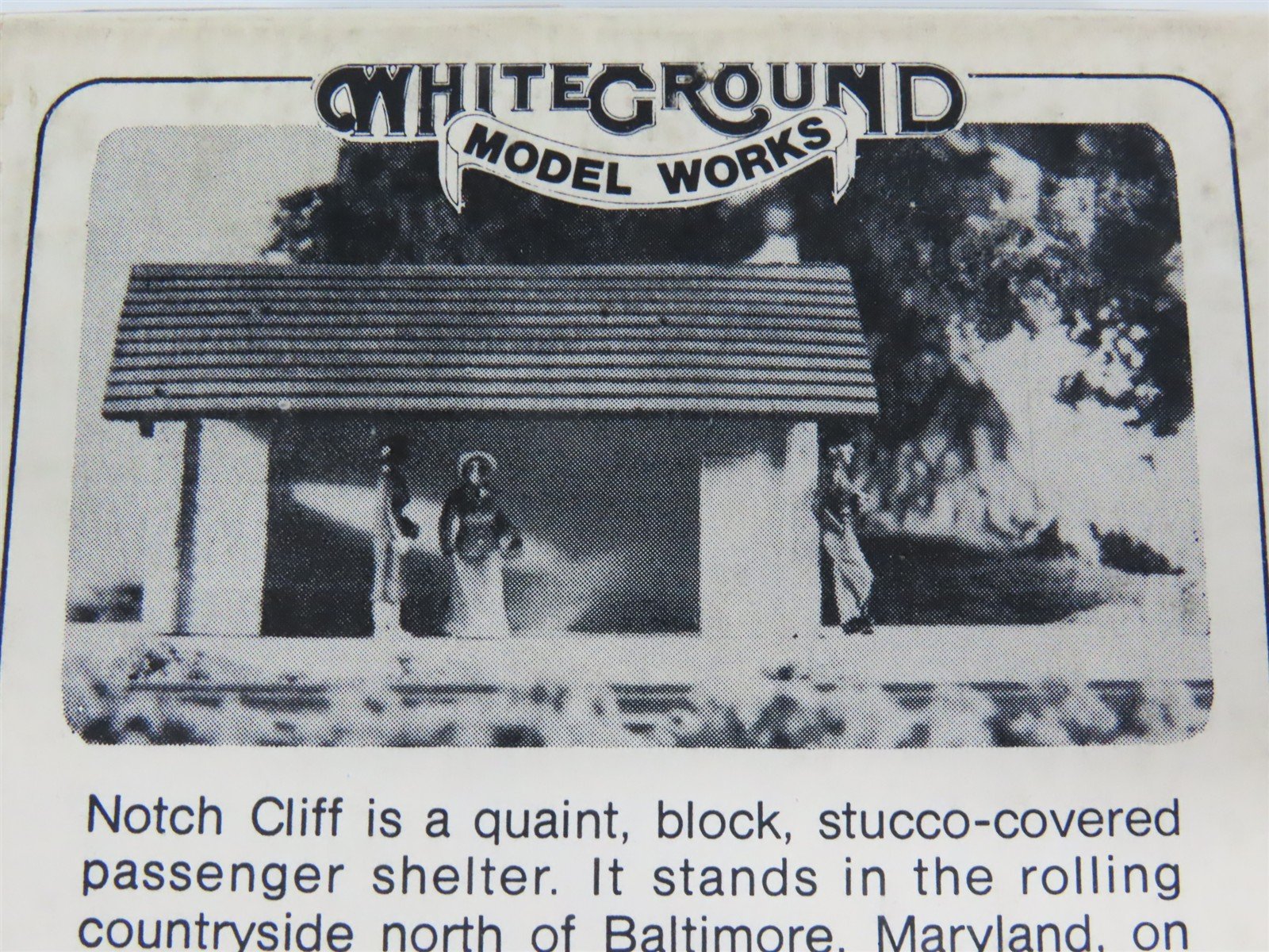 HO White Ground 2 MA&PA RR Notch Cliff Passenger Shelter Building Craftsman Kit