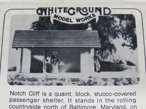 HO White Ground 2 MA&PA RR Notch Cliff Passenger Shelter Building Craftsman Kit