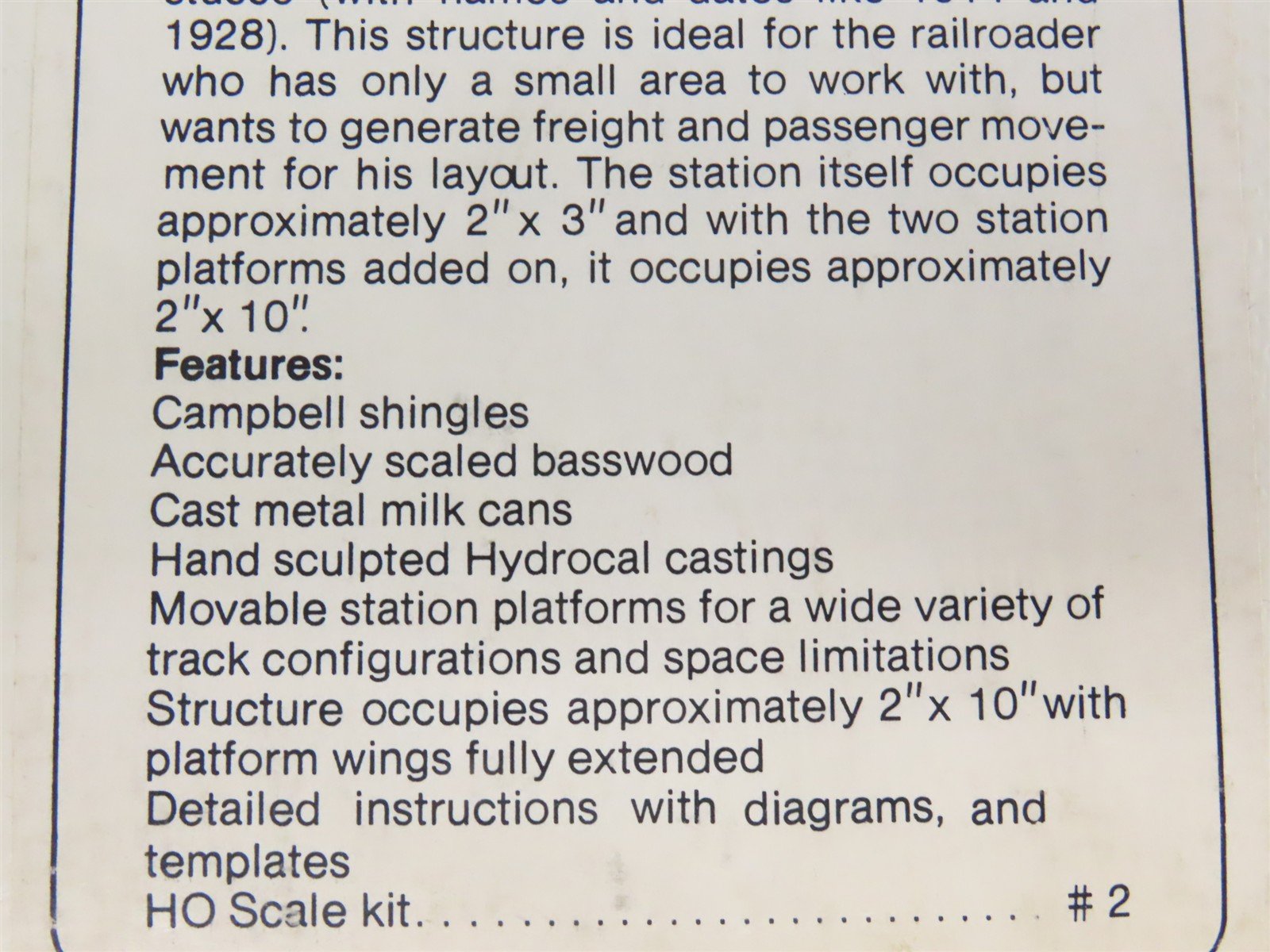 HO White Ground 2 MA&PA RR Notch Cliff Passenger Shelter Building Craftsman Kit