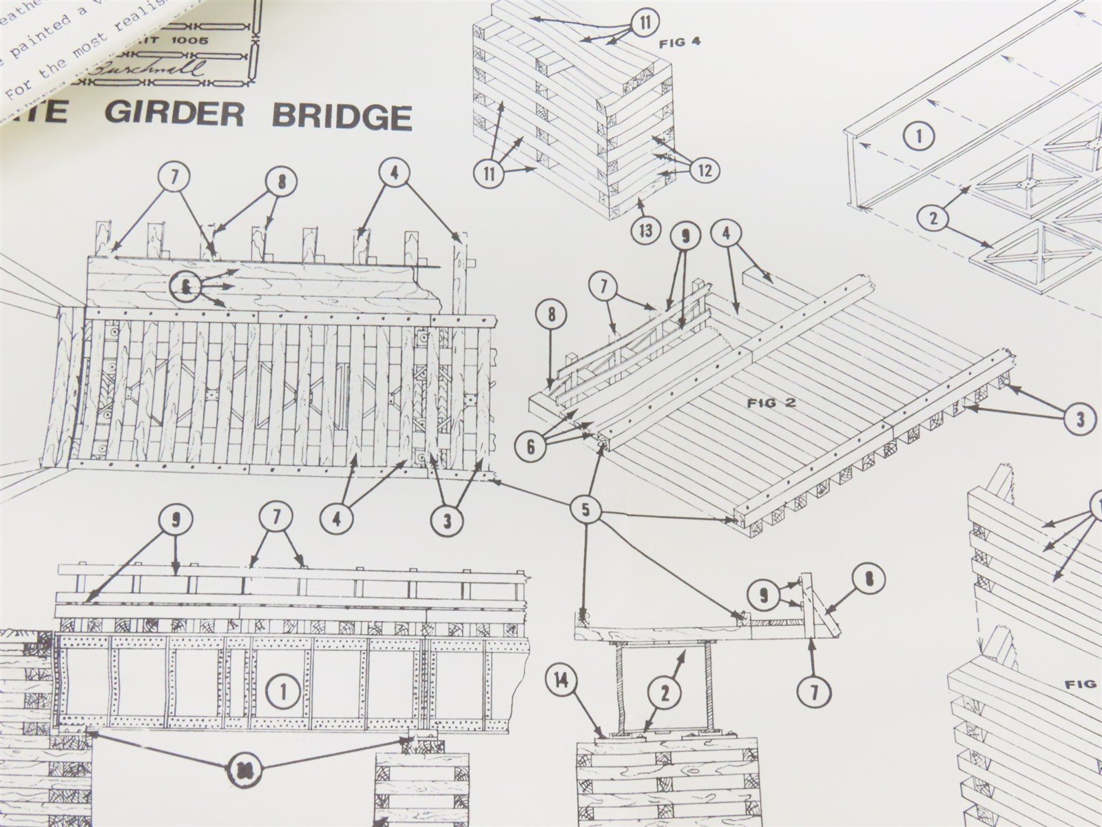 HO Scale Paige Enterprises 1005 Plate Girder Bridge Building Craftsman Kit