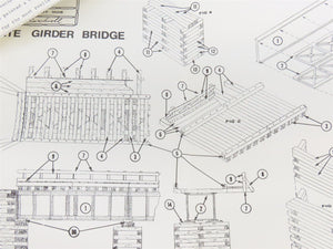 HO Scale Paige Enterprises 1005 Plate Girder Bridge Building Craftsman Kit