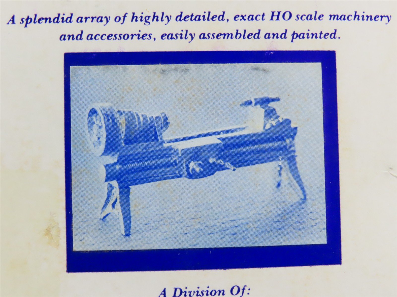 HO Scale Miniature Machine Works 505 Shop Lathe Set Kit