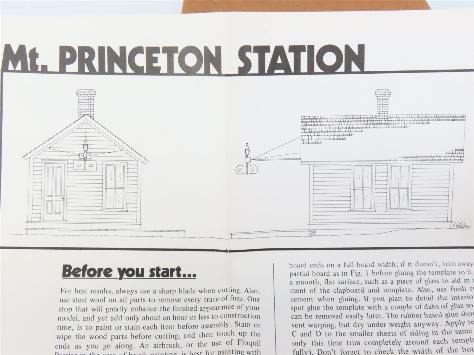 HO The Structure Company 1003 Mt. Princeton Station Building Craftsman Kit