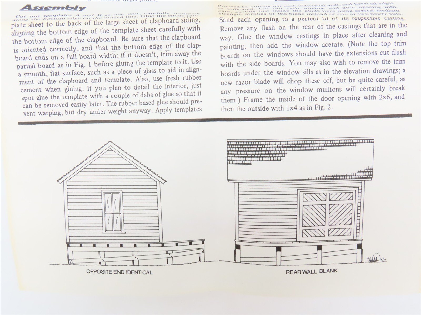 HO The Structure Company 1005 Small Freight House Building Craftsman Kit