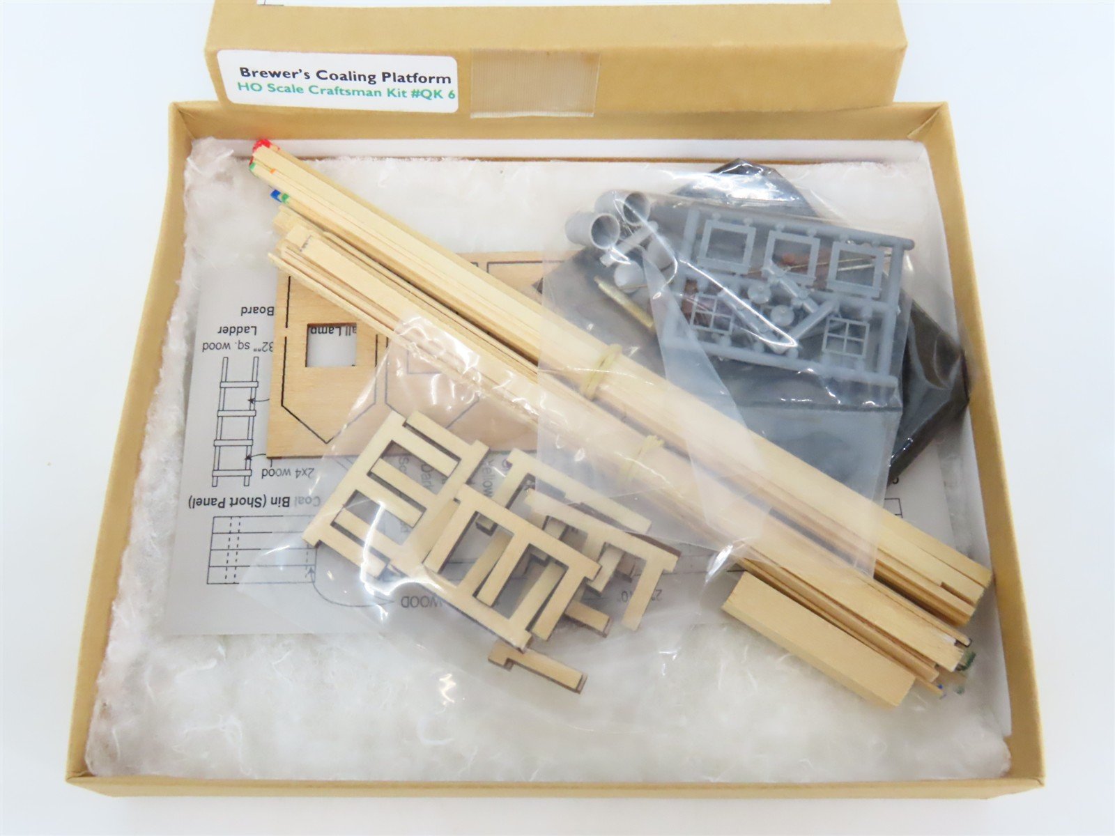 HO Scale FOS Scale Ltd #QK6 Brewer's Coaling Platform Building Craftsman Kit