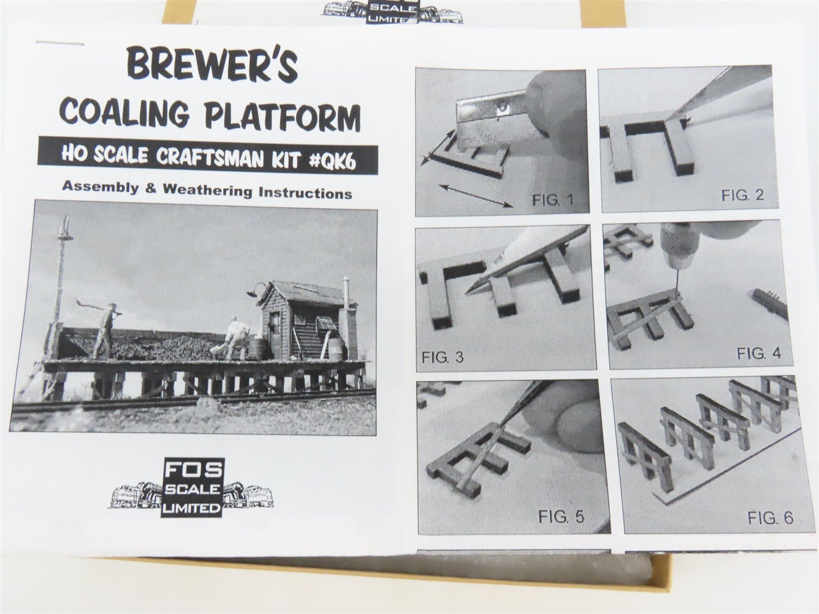 HO Scale FOS Scale Ltd #QK6 Brewer's Coaling Platform Building Craftsman Kit