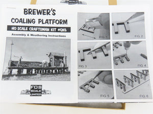 HO Scale FOS Scale Ltd #QK6 Brewer's Coaling Platform Building Craftsman Kit