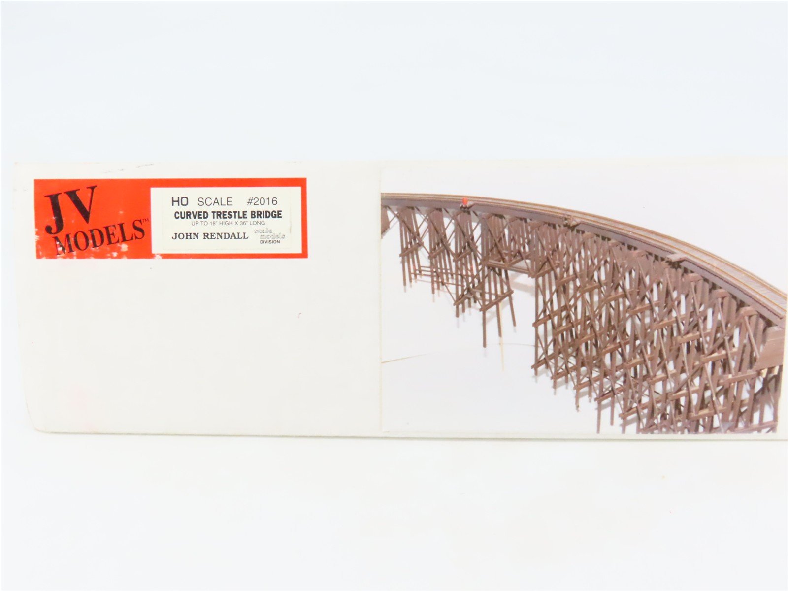 HO Scale JV models 2016 Curved Trestle Bridge Building Craftsman Kit