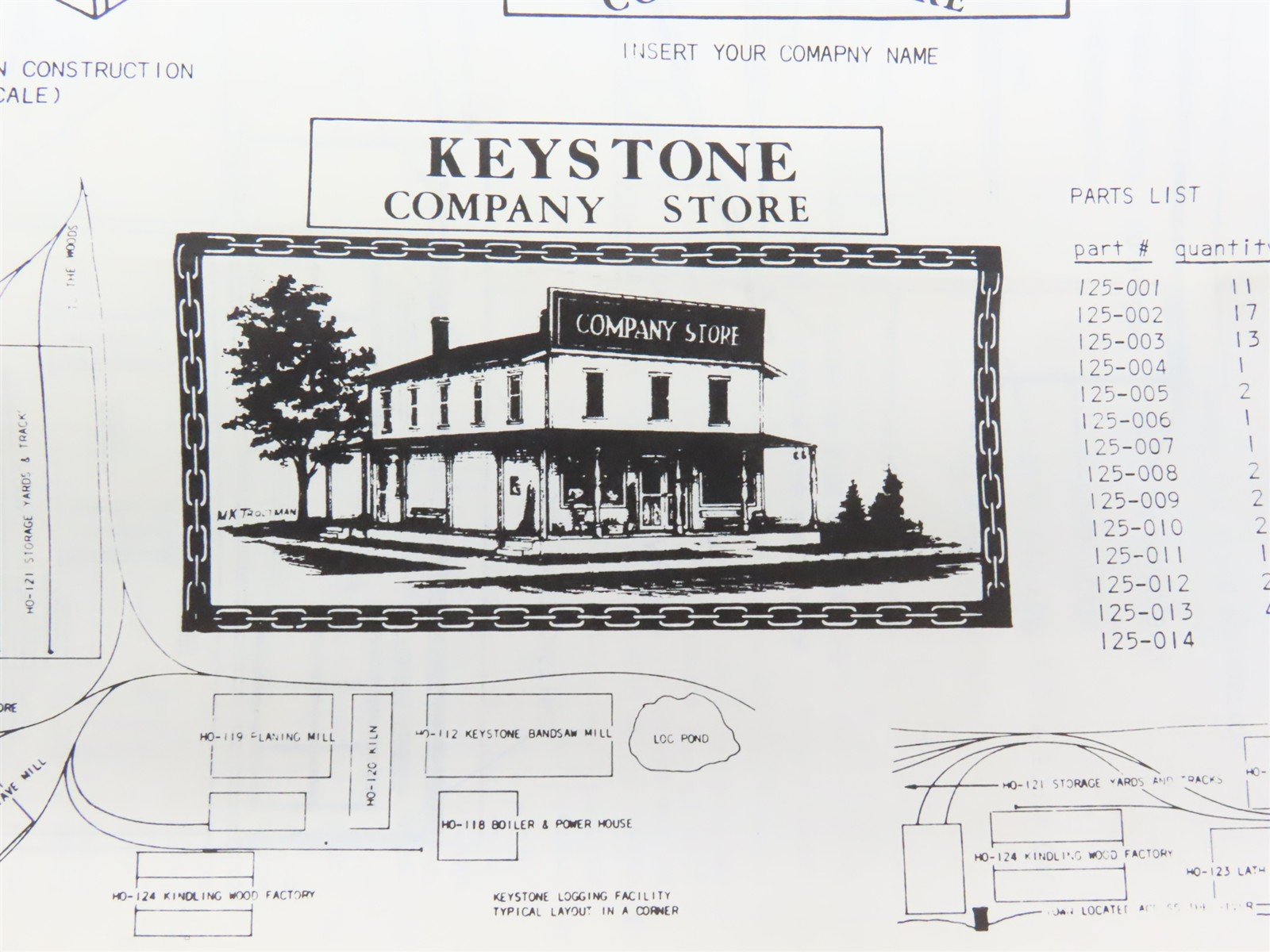 HO 1/87 Scale Keystone Craftsman Kit #HO-125 Keystone Company Store