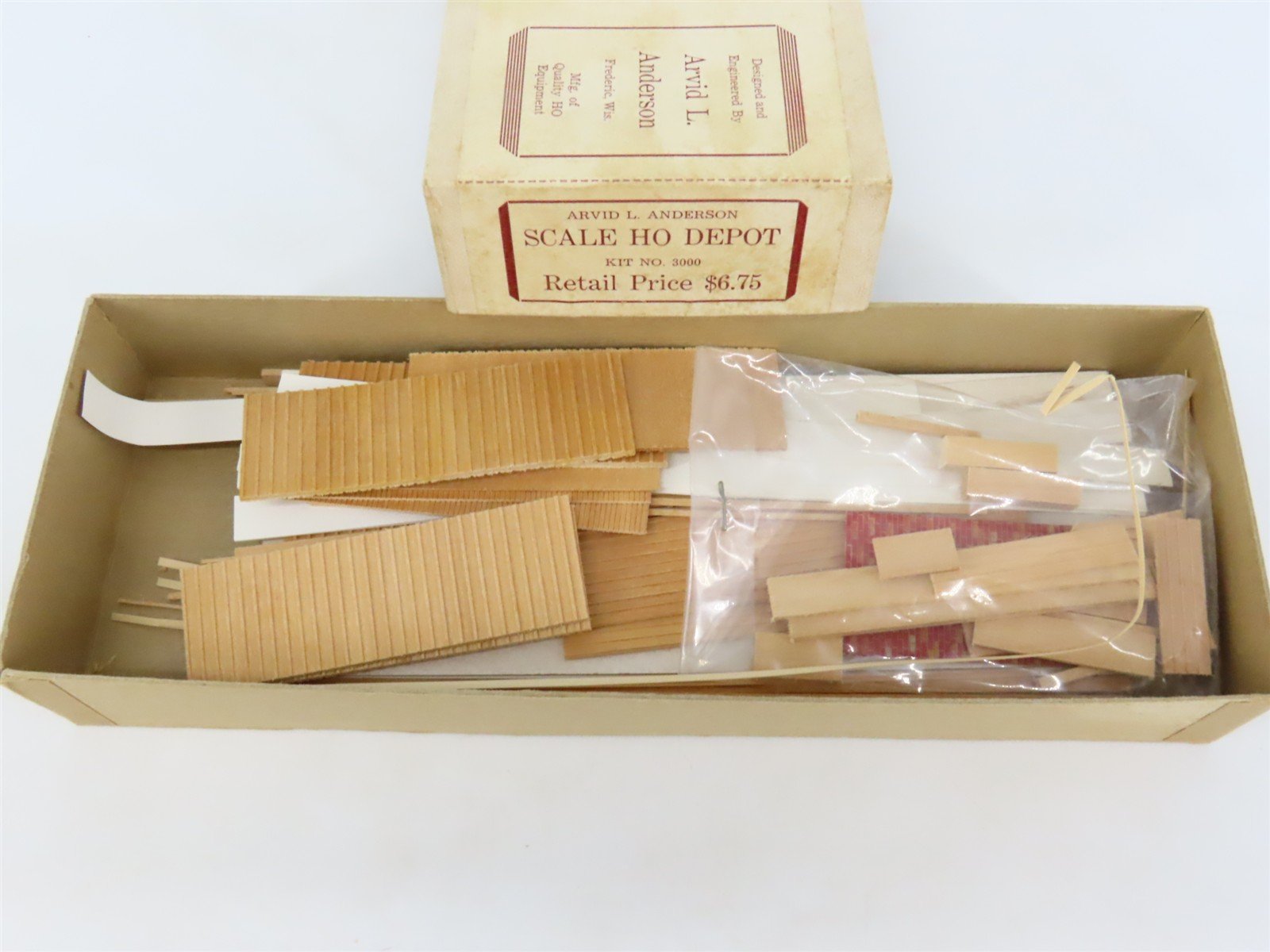 HO 1/87 Scale Arvid L. Anderson Craftsman Kit #3000 Depot