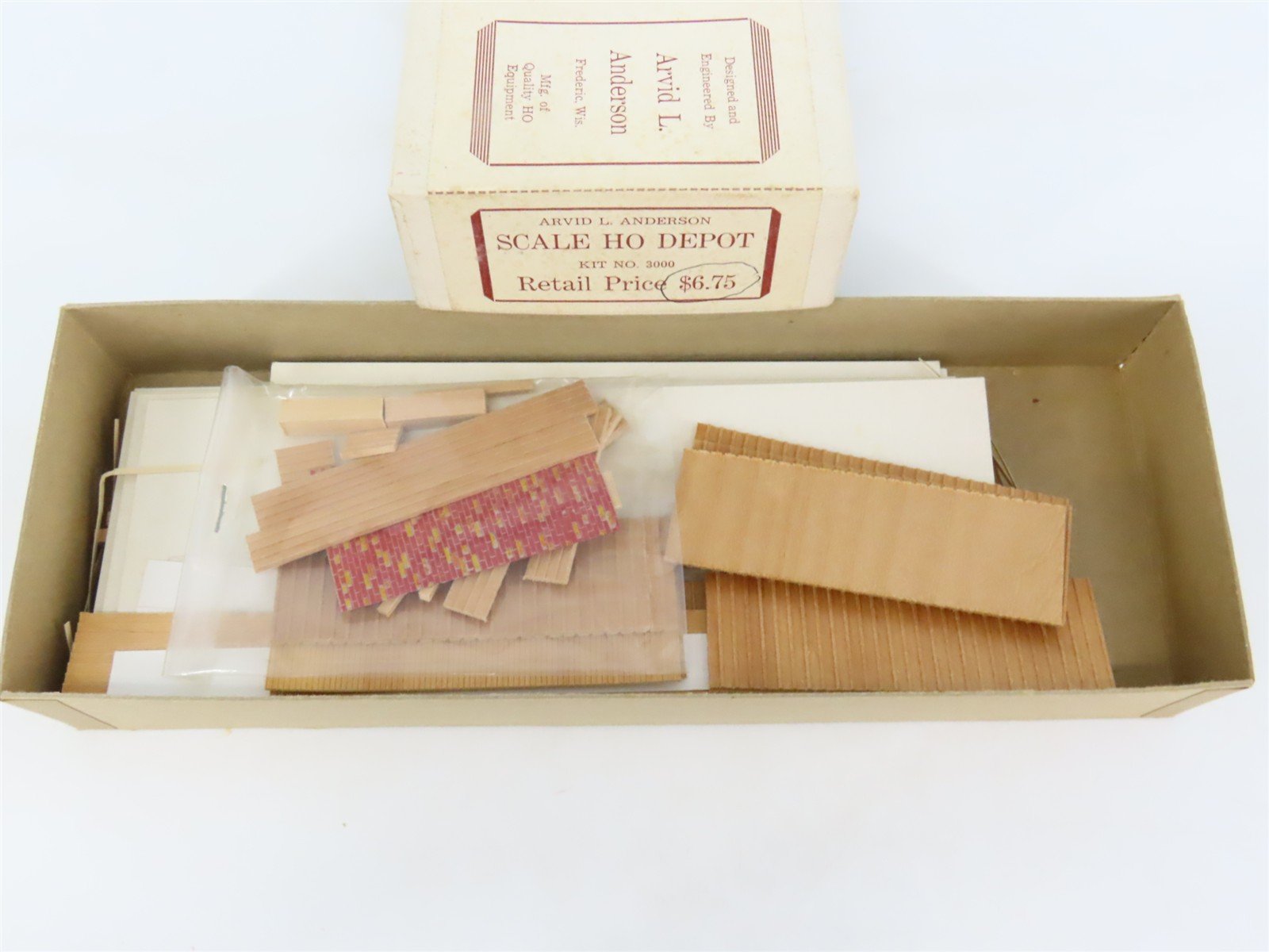HO 1/87 Scale Arvid L. Anderson Craftsman Kit #3000 Depot