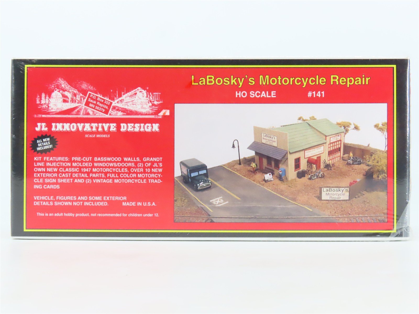 HO JL Innovative Design Craftsman Kit #141 Labosky's Motorcycle Repair - SEALED