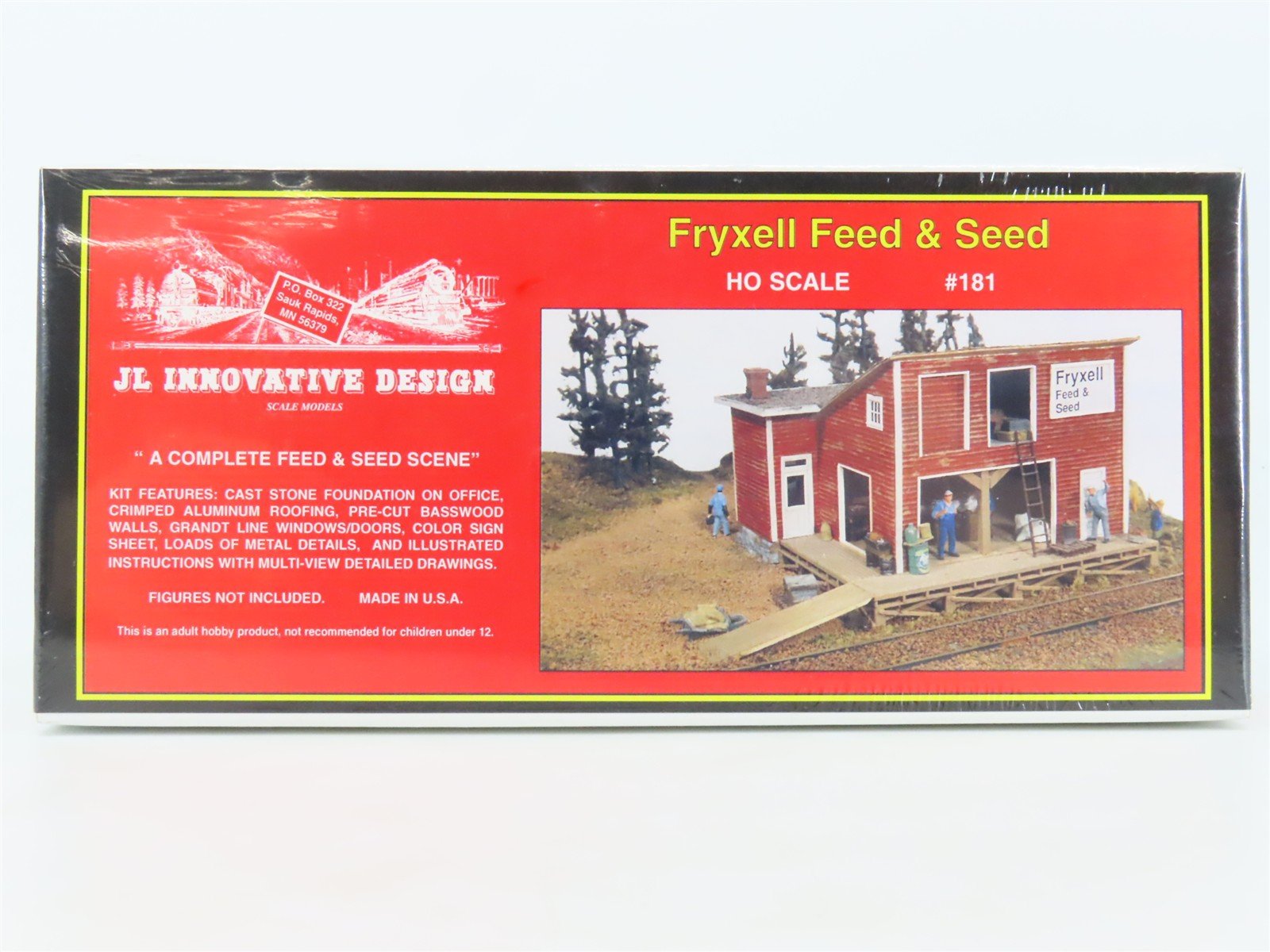 HO Scale JL Innovative Design Craftsman Kit #181 Fryxell Feed & Seed - SEALED