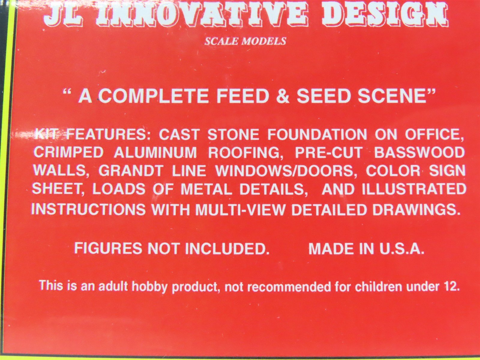 HO Scale JL Innovative Design Craftsman Kit #181 Fryxell Feed & Seed - SEALED