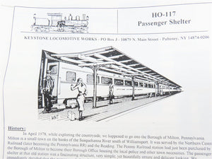 HO 1/87 Scale Keystone Craftsman Kit #HO-117 PRR Passenger Shelter