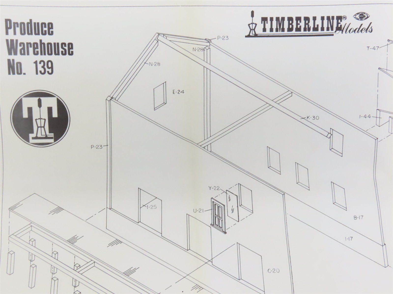 HO 1/87 Scale Timberline Models Craftsman Kit #139 Produce Warehouse