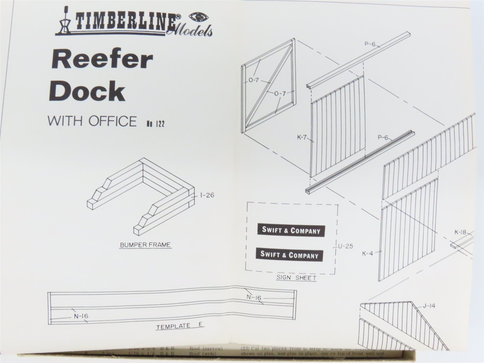 HO 1/87 Scale Timberline Models Craftsman Kit #122 Reefer Dock w/ Office