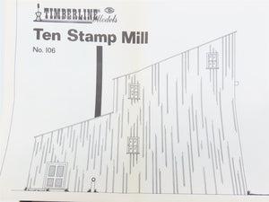 HO 1/87 Scale Timberline Models Craftsman Kit #106 Ten Stamp Mill