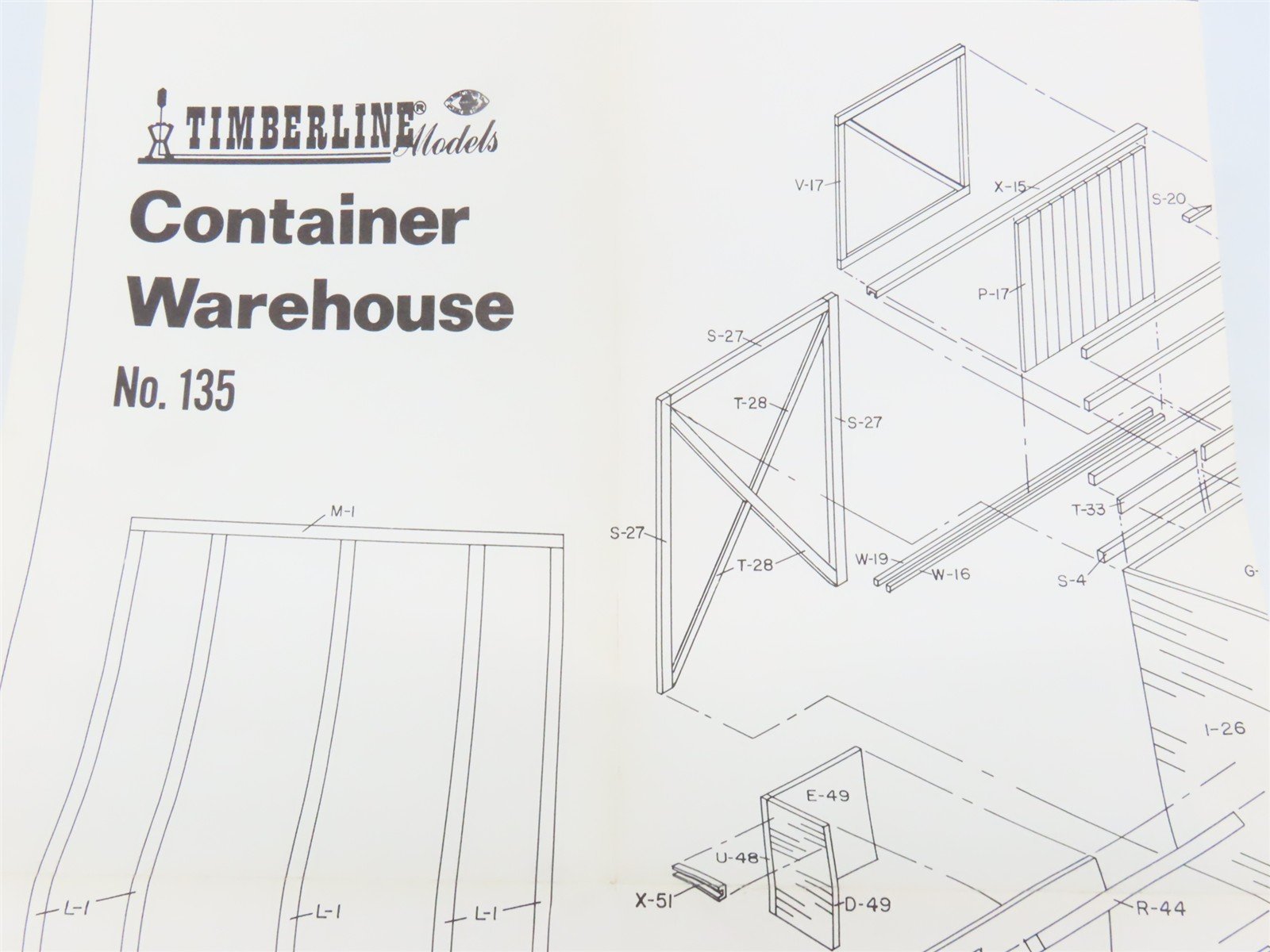 HO 1/87 Scale Timberline Models Craftsman Kit #135 Container Warehouse