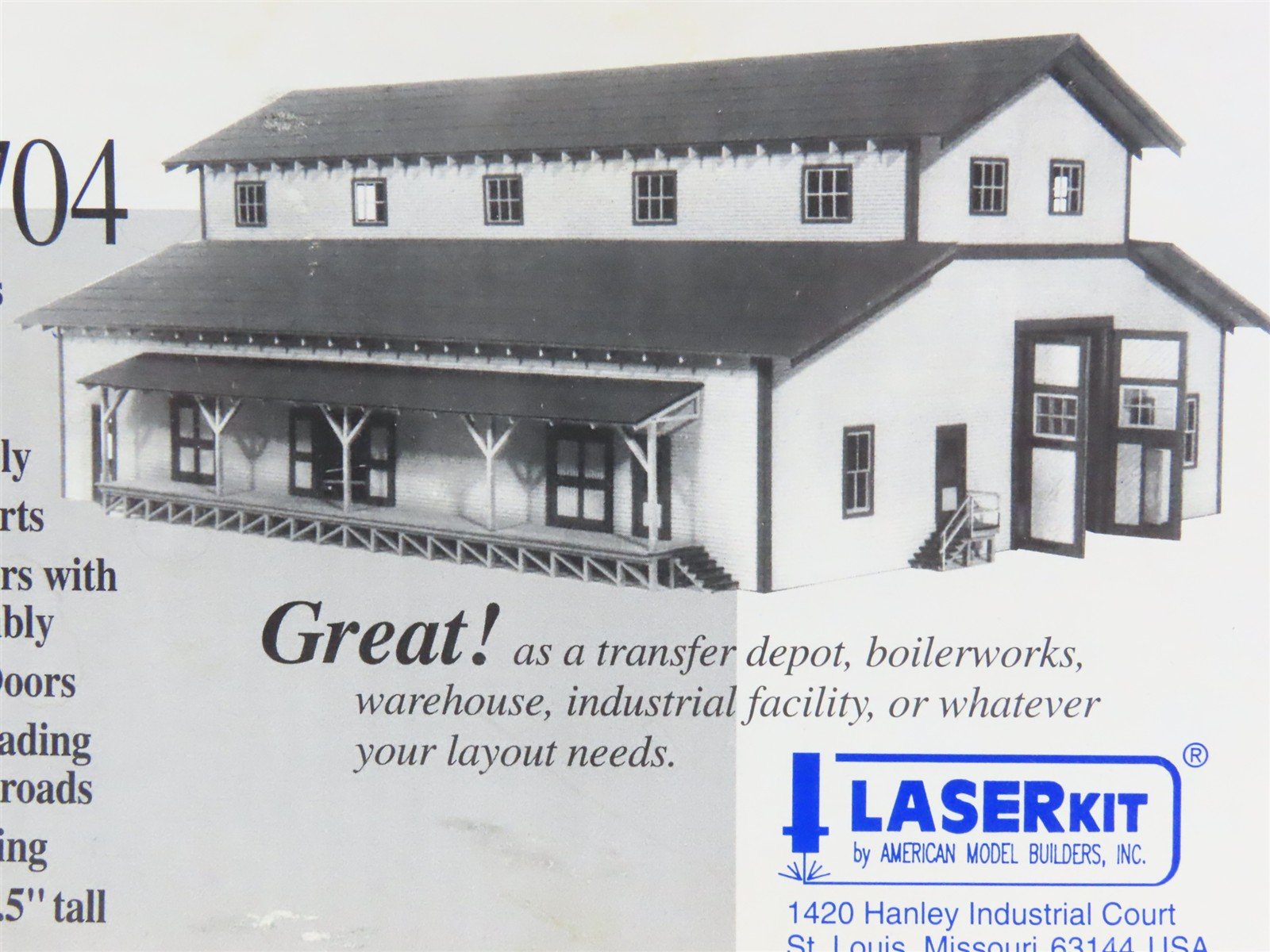 HO Scale American Model Builders LaserKit #704 Lineside Transfer Depot/Warehouse