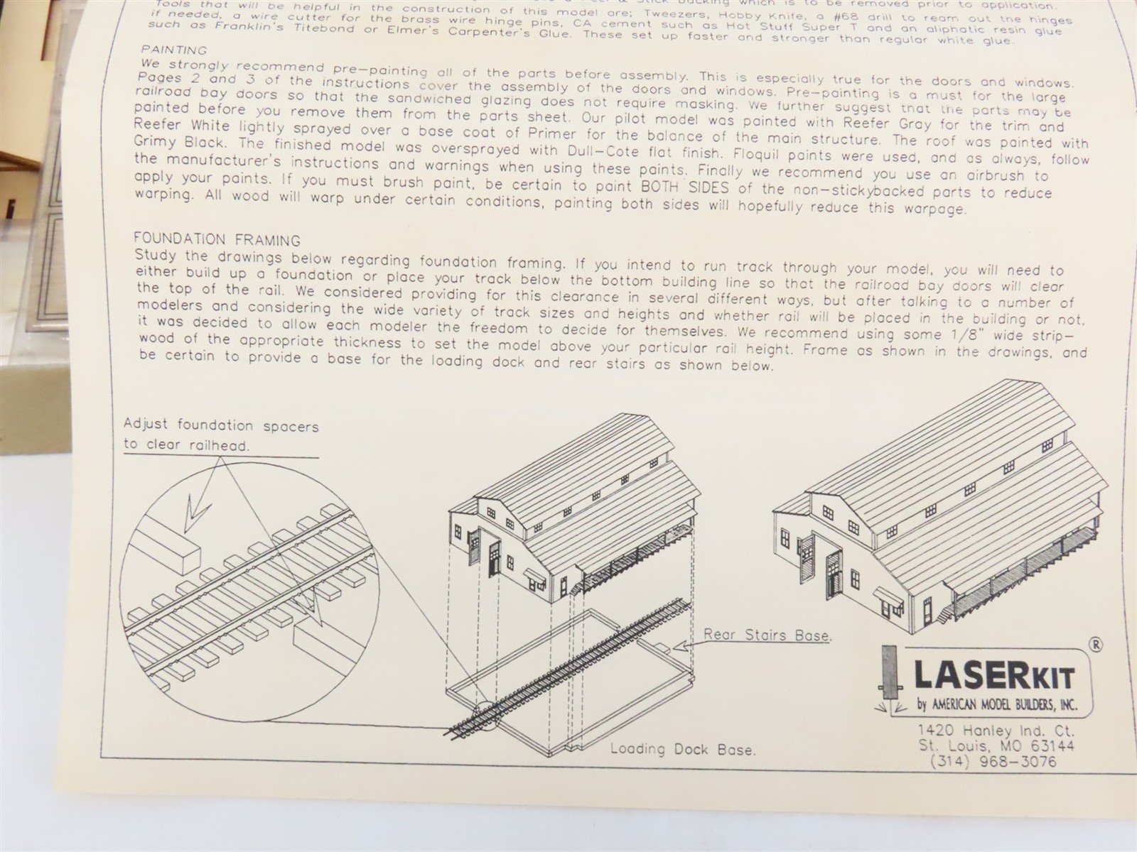 HO Scale American Model Builders LaserKit #704 Lineside Transfer Depot/Warehouse