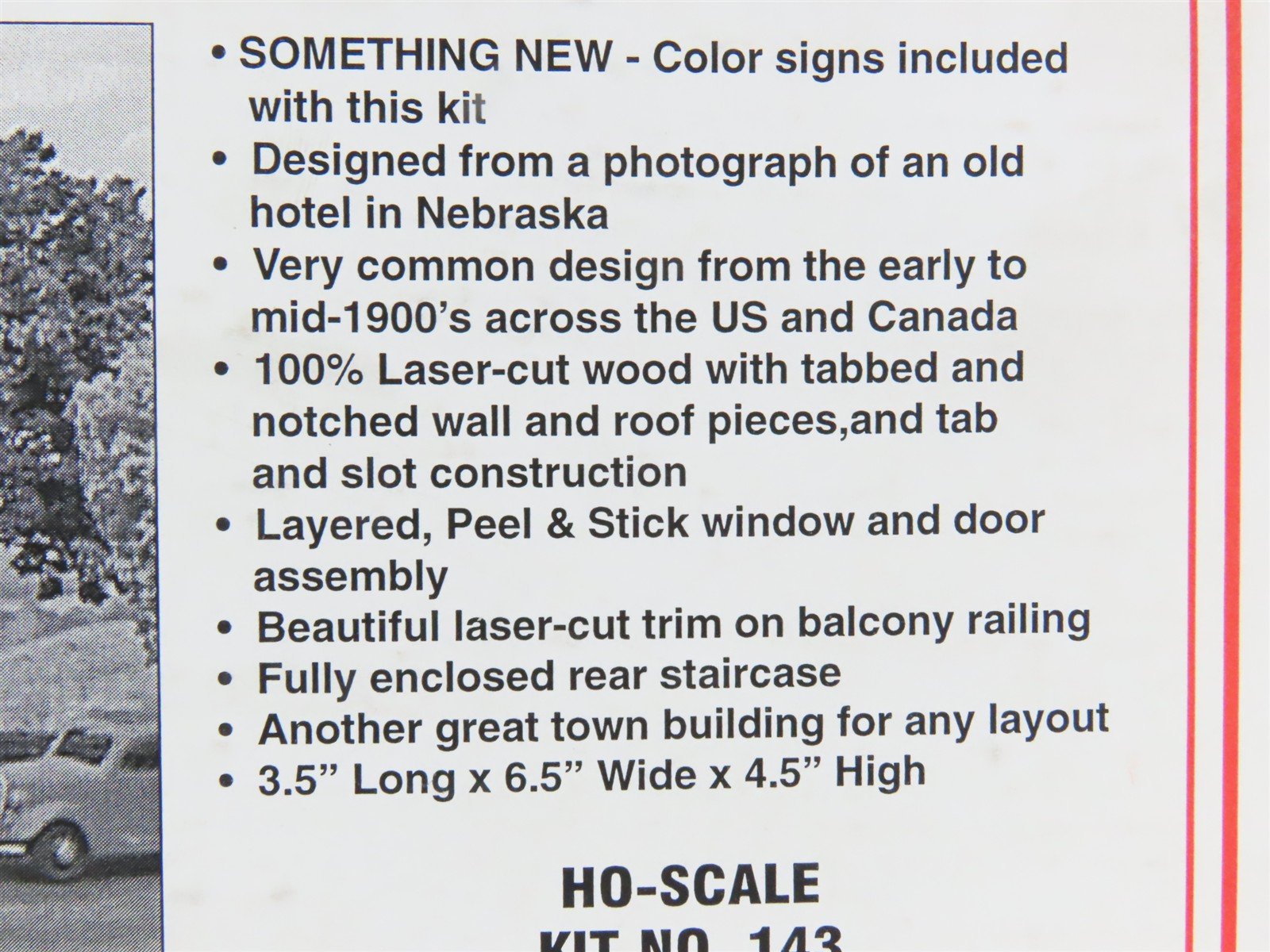 HO 1/87 Scale American Model Builders LaserKit #143 Windsor Hotel - SEALED