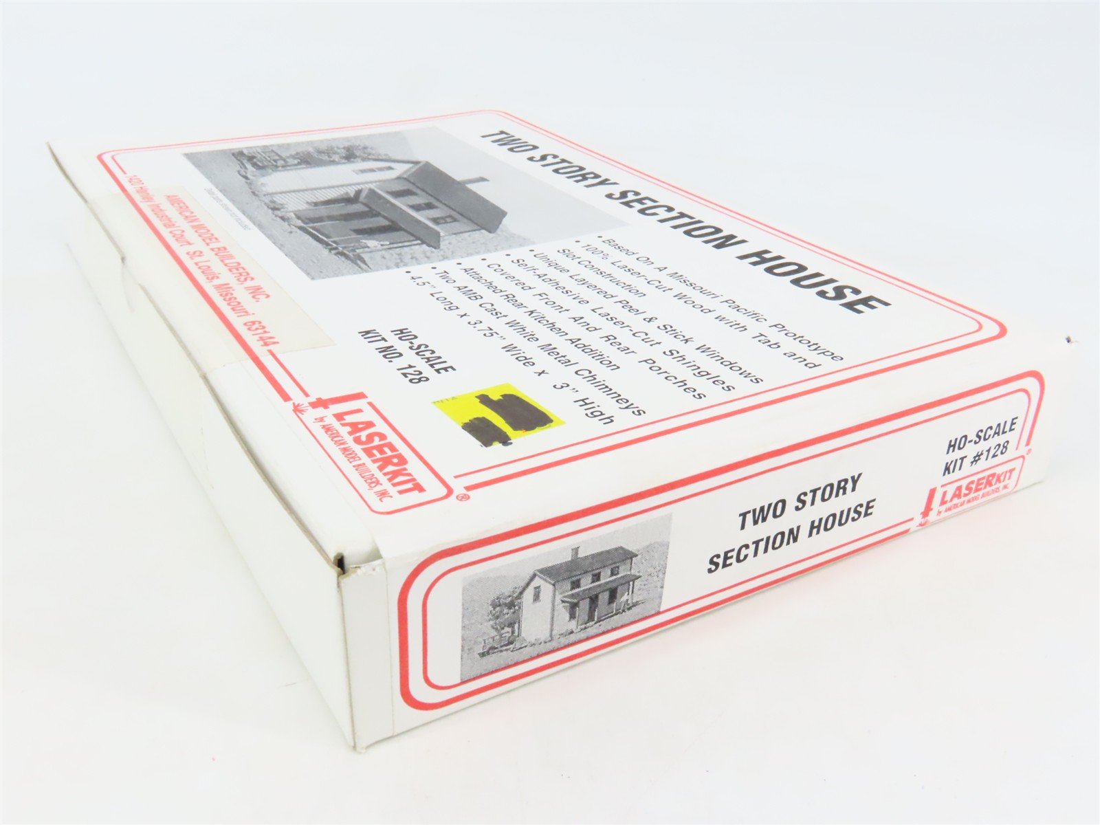 HO Scale American Model Builders LaserKit #128 Two-Story Section House - SEALED