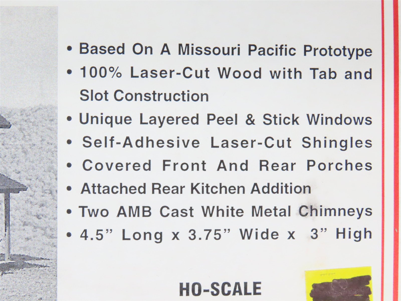 HO Scale American Model Builders LaserKit #128 Two-Story Section House - SEALED