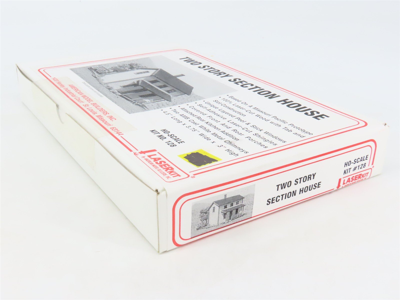 HO Scale American Model Builders LaserKit #128 Two-Story Section House - SEALED