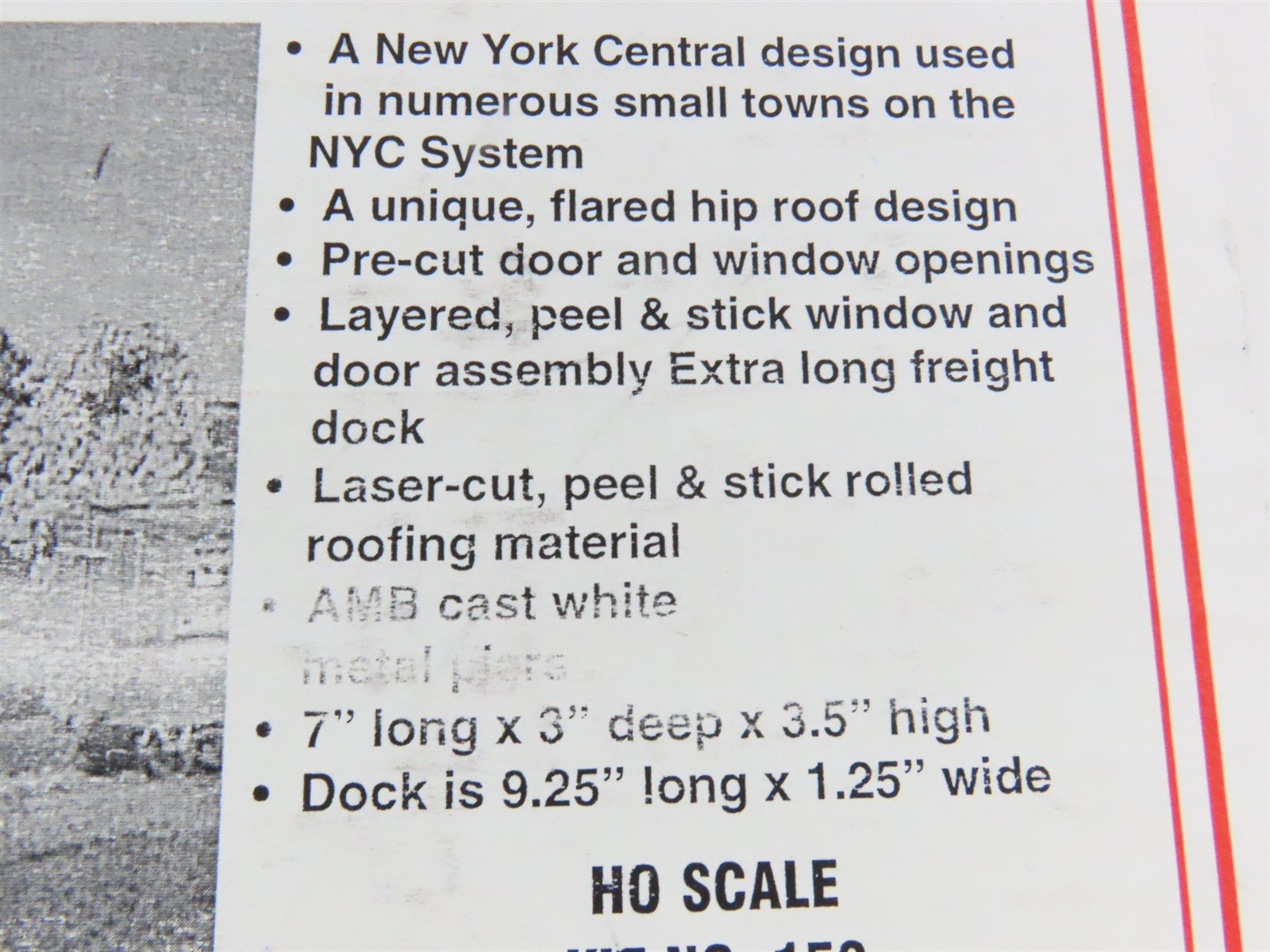 HO 1/87 Scale American Model Builders LaserKit #152 Big Four Freight House