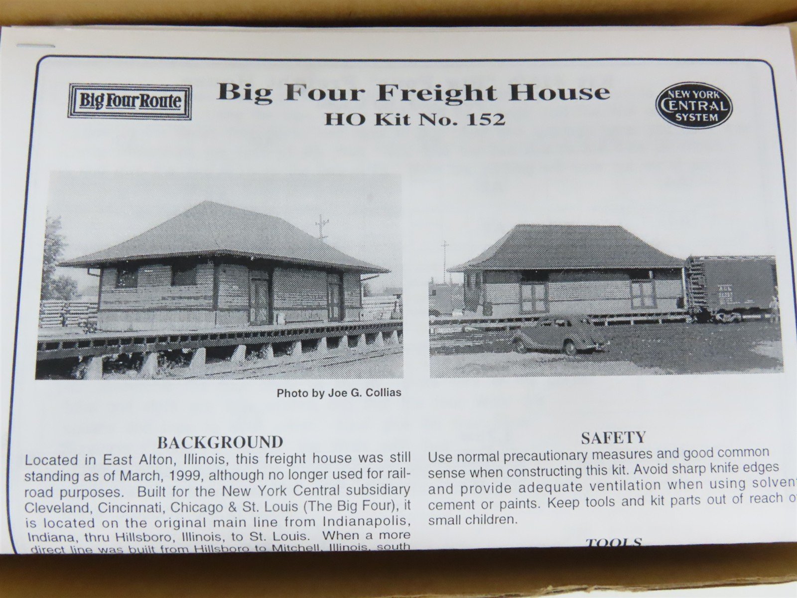 HO 1/87 Scale American Model Builders LaserKit #152 Big Four Freight House