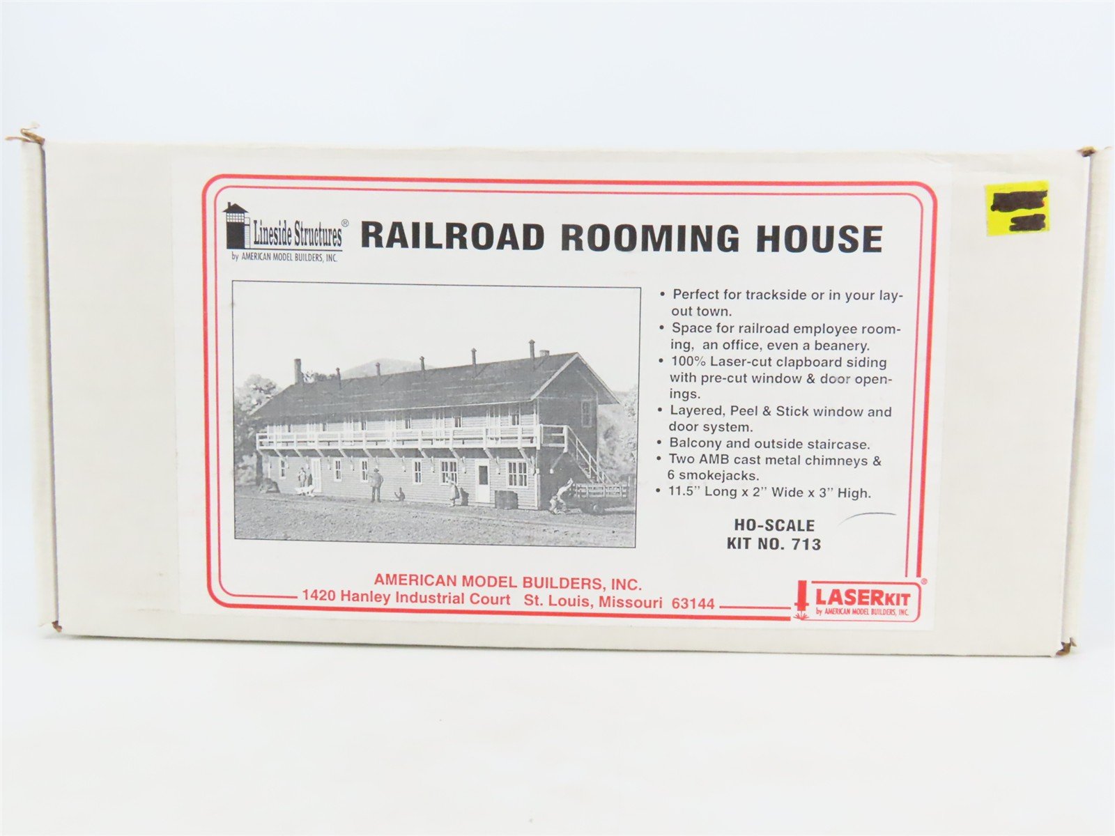 HO Scale American Model Builders LaserKit #713 Lineside Railroad Rooming House