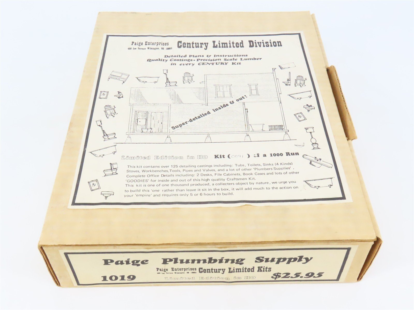 HO 1/87 Scale Paige Century Limited Craftsman Kit #1019 Paige Plumbing Supply