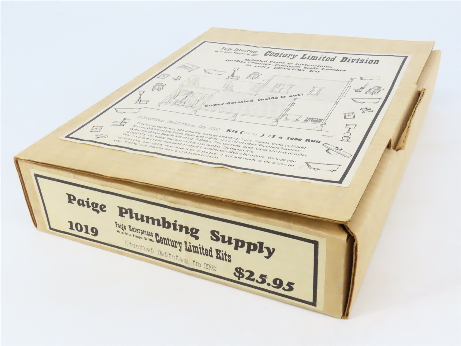 HO 1/87 Scale Paige Century Limited Craftsman Kit #1019 Paige Plumbing Supply