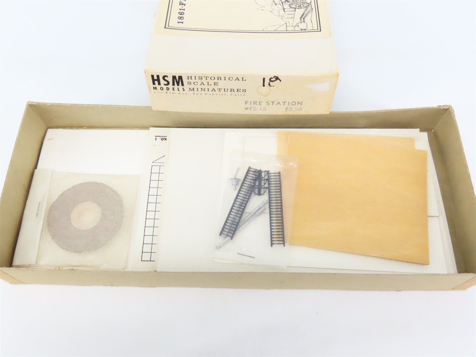 HO 1/87 Historical Scale Miniatures HSM Craftsman Kit #FS-18 1861 Fire Station