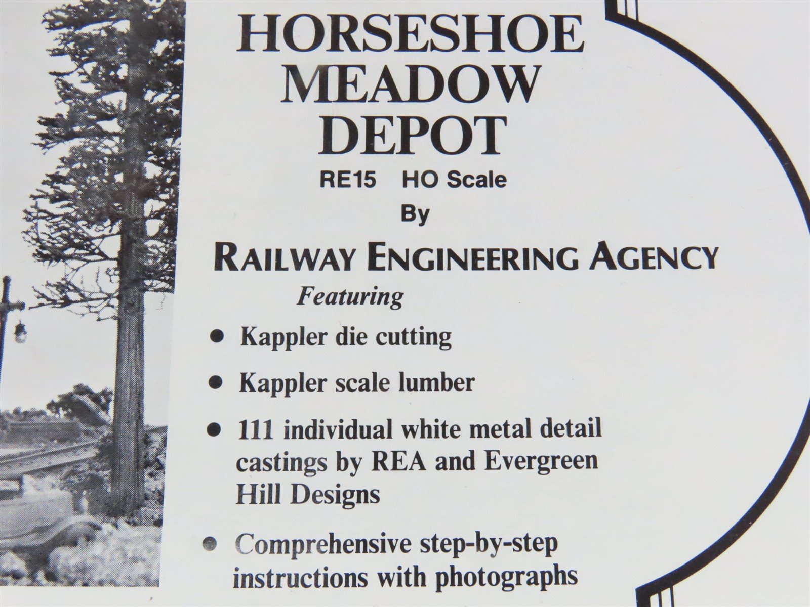 HO Railway Engineering Agency Craftsman Kit #RE15 Horseshoe Meadow Depot -SEALED