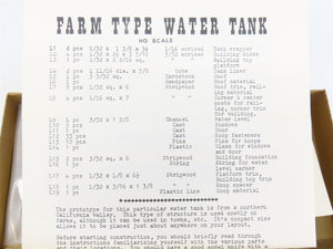 HO 1/87 Scale Sugar Pine Models Craftsman Kit #111 Farm Water Tank