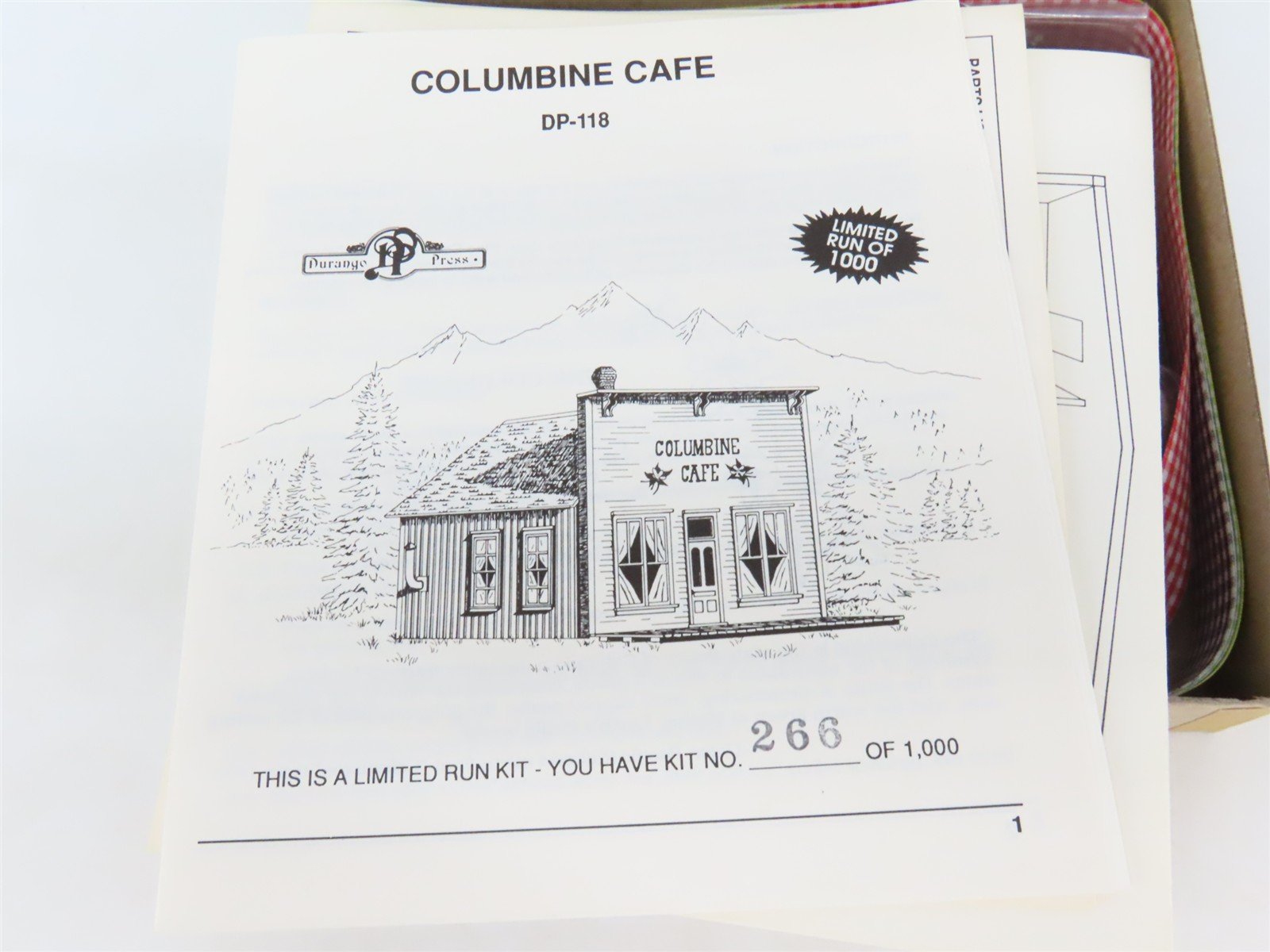 HO 1/87 Scale Durango Press Craftsman Kit #DP-118 Columbine Cafe