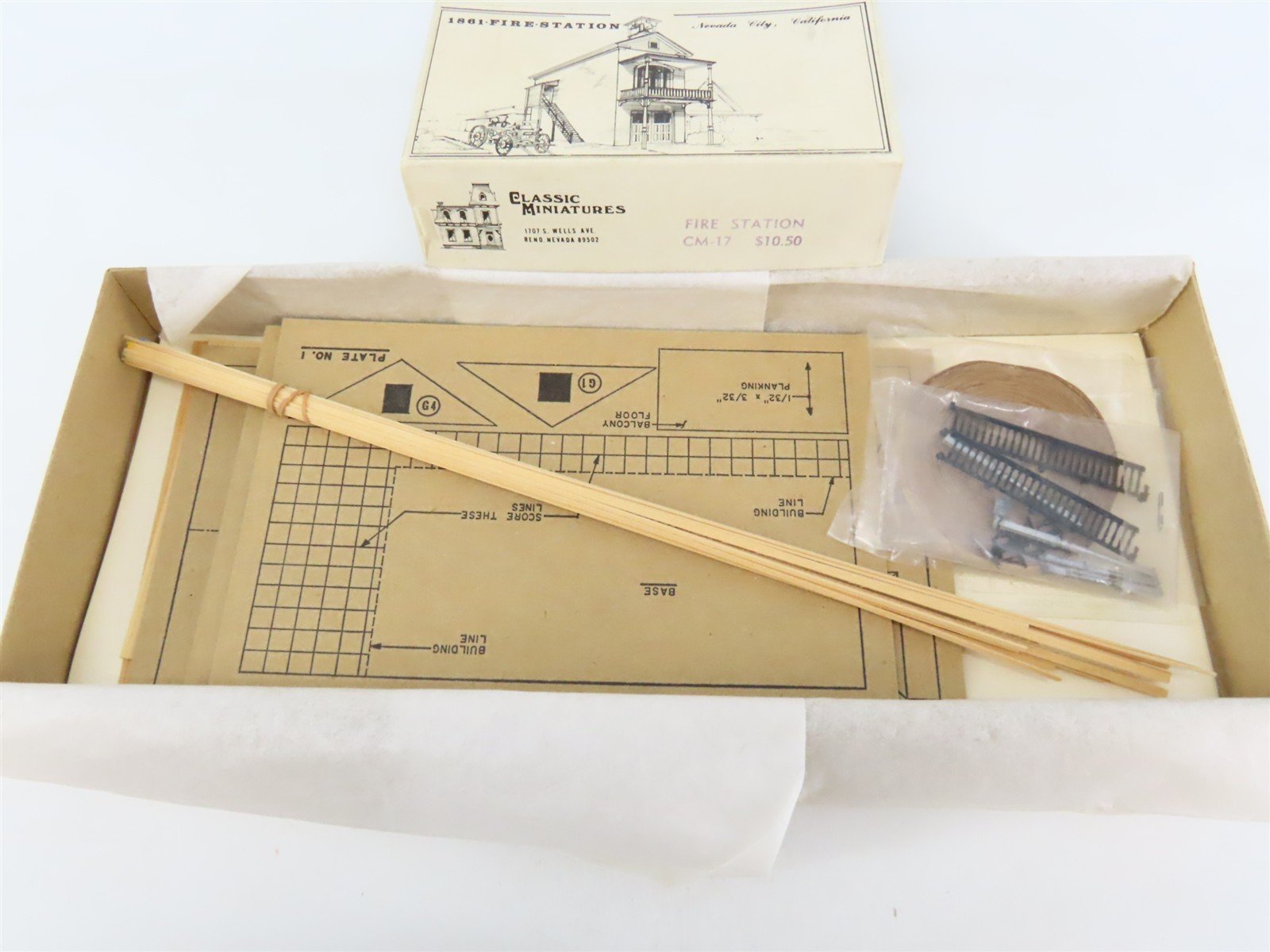HO 1/87 Scale Classic Miniatures Craftsman Kit #CM-17 1861 Fire Station