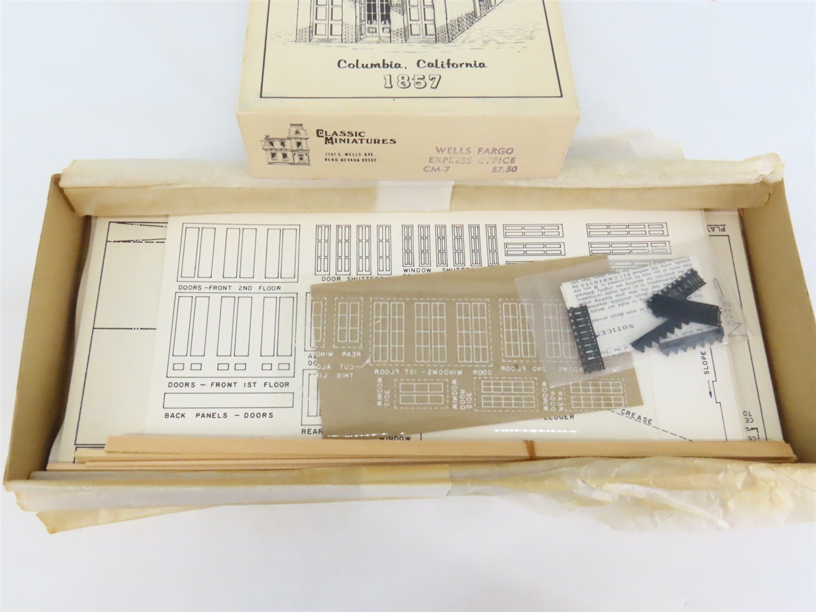 HO 1/87 Scale Classic Miniatures Craftsman Kit #CM-7 Wells Fargo Express Office