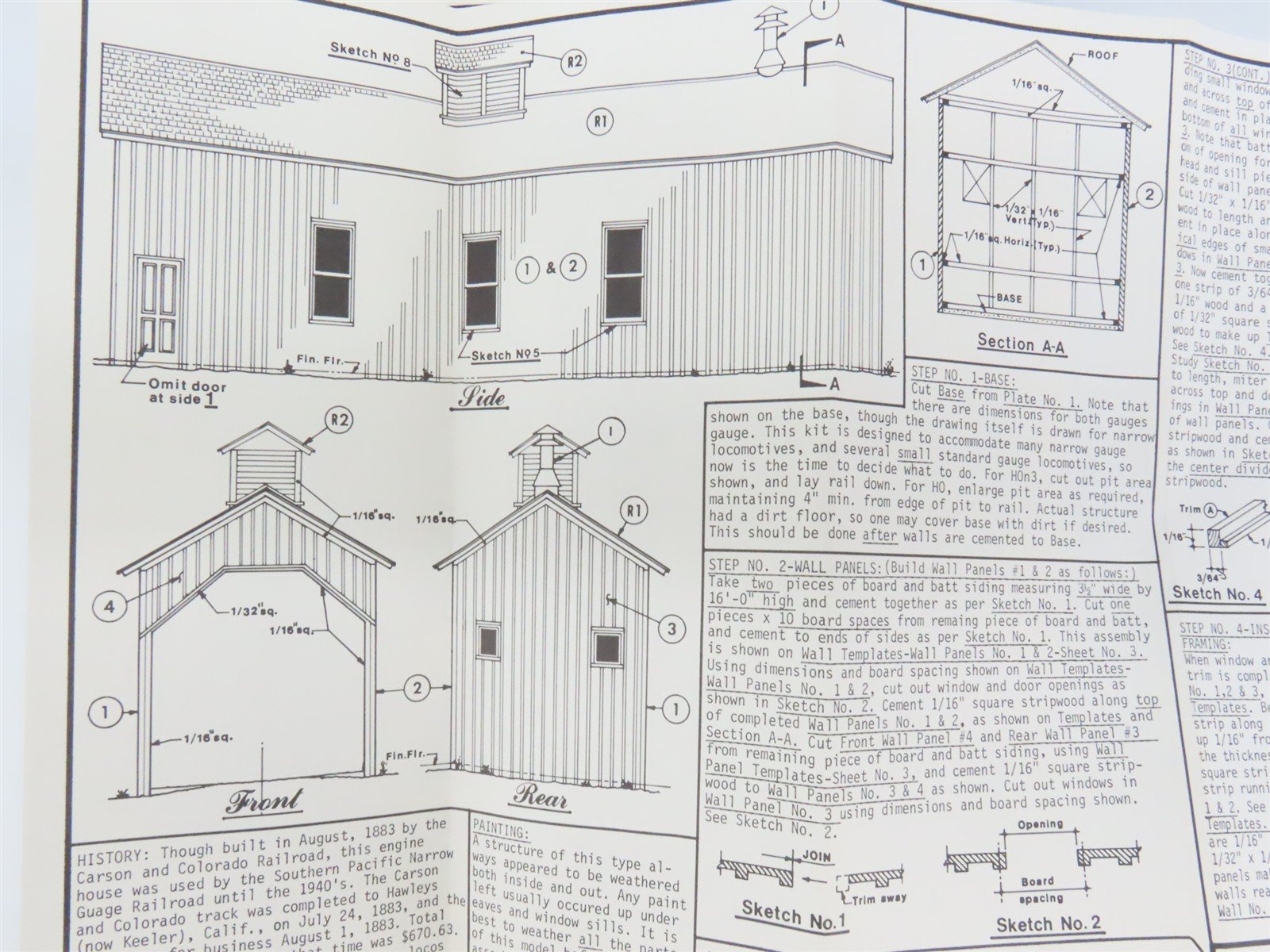 HO 1/87 Scale Classic Miniatures Craftsman Kit #CM-29 Narrow Gauge Engine House
