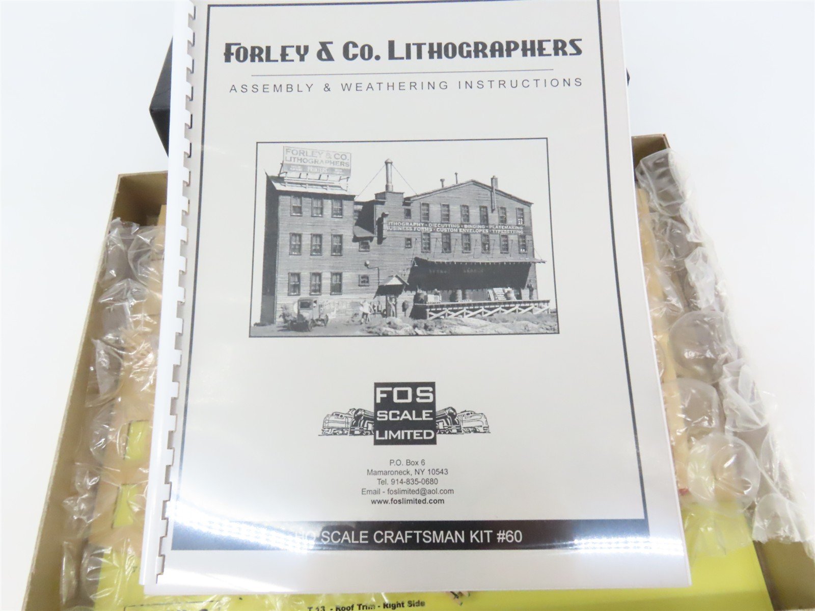 HO 1/87 Fos Scale Limited Craftsman Laser Kit #60 Forley & Co. Background Flat