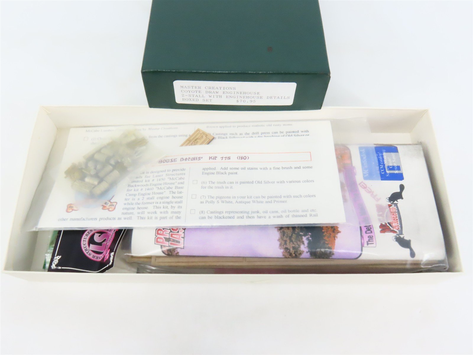 HO Master Creations Laser Kit #1445 Coyote Draw 2-Stall Enginehouse + Details