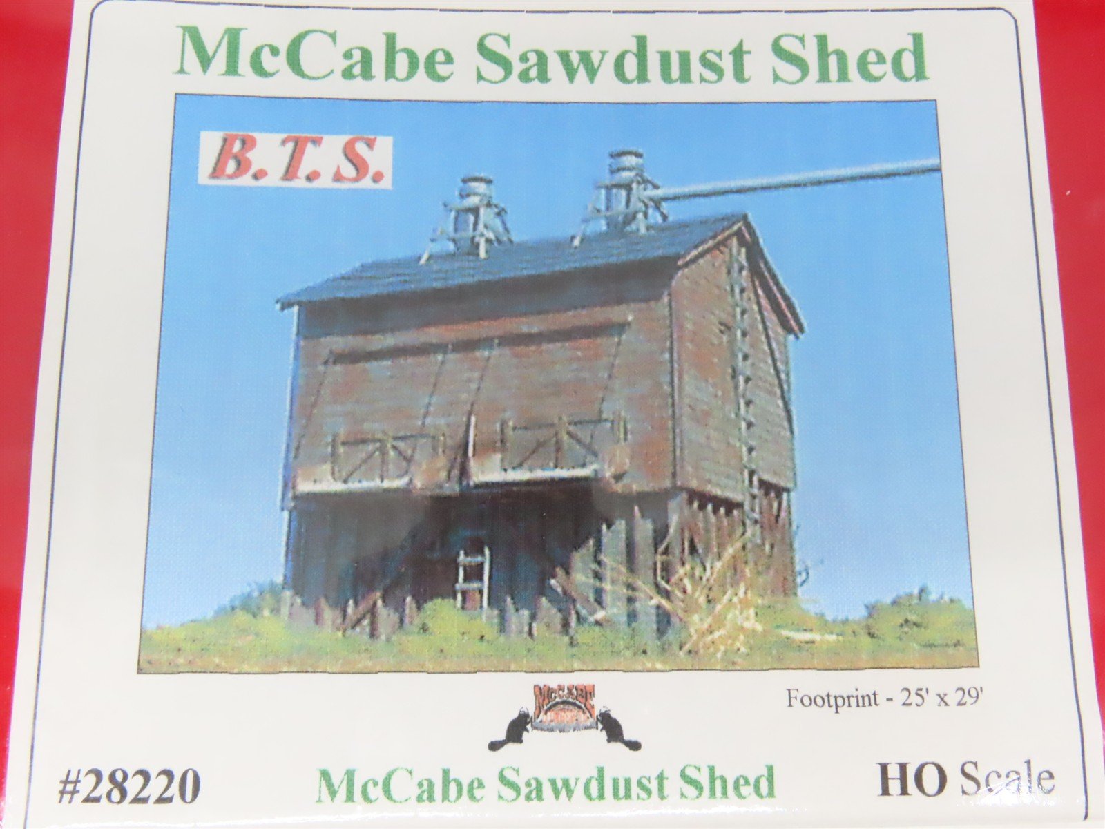 HO 1/87 Scale B.T.S. Laser-cut Kit #28220 McCabe Sawdust Shed - SEALED